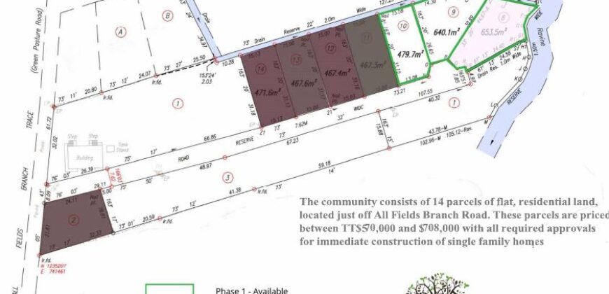 Beautiful Land for Sale in Tamarind Park Tobago